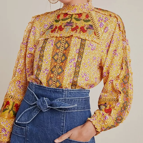 Anthropologie Tops - Anthropologie Maeve Long Sleeve Blouse